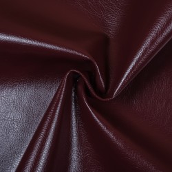 Ткань Дерматин (Кожзам) для мебели (Ширина 138см), цвет Бордовый (на отрез) в Черкесске