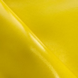 Ткань ПВХ 600 гр/м2 плотная, Жёлтый (Ширина 150см), на отрез  в Черкесске