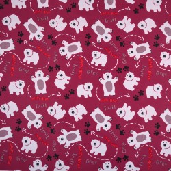 Ткань Oxford 600D PU (Ширина 1,48м), принт &quot;Белые мишки&quot; (на отрез) в Черкесске