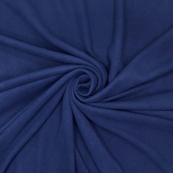 Ткань Флис Односторонний 130 гр/м2 (Ширина 150см), цвет Темно-синий (на отрез) в Черкесске
