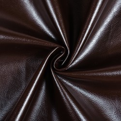 Ткань Дерматин (Кожзам) для мебели (Ширина 138см), цвет Темно-Коричневый (на отрез) в Черкесске