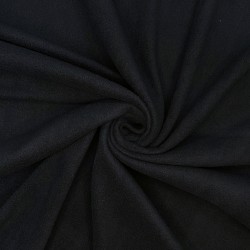 Ткань Флис Односторонний 130 гр/м2 (Ширина 150см), цвет Черный (на отрез) в Черкесске