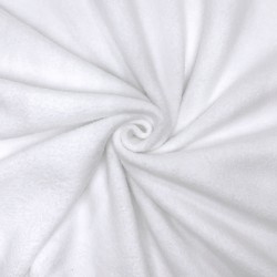 Ткань Флис Двусторонний 280 гр/м2 (Ширина 150см), цвет Белый (на отрез) в Черкесске