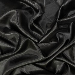 Ткань Атлас-сатин (Ширина 150см), цвет Черный (на отрез) в Черкесске