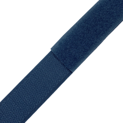 Контактная лента 25мм цвет Синий (велькро-липучка, на отрез)  в Черкесске