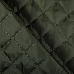 Стеганая подкладочная ткань с синтепоном (100гр/м2) (Ширина 150см), цвет Хаки (на отрез) в Черкесске